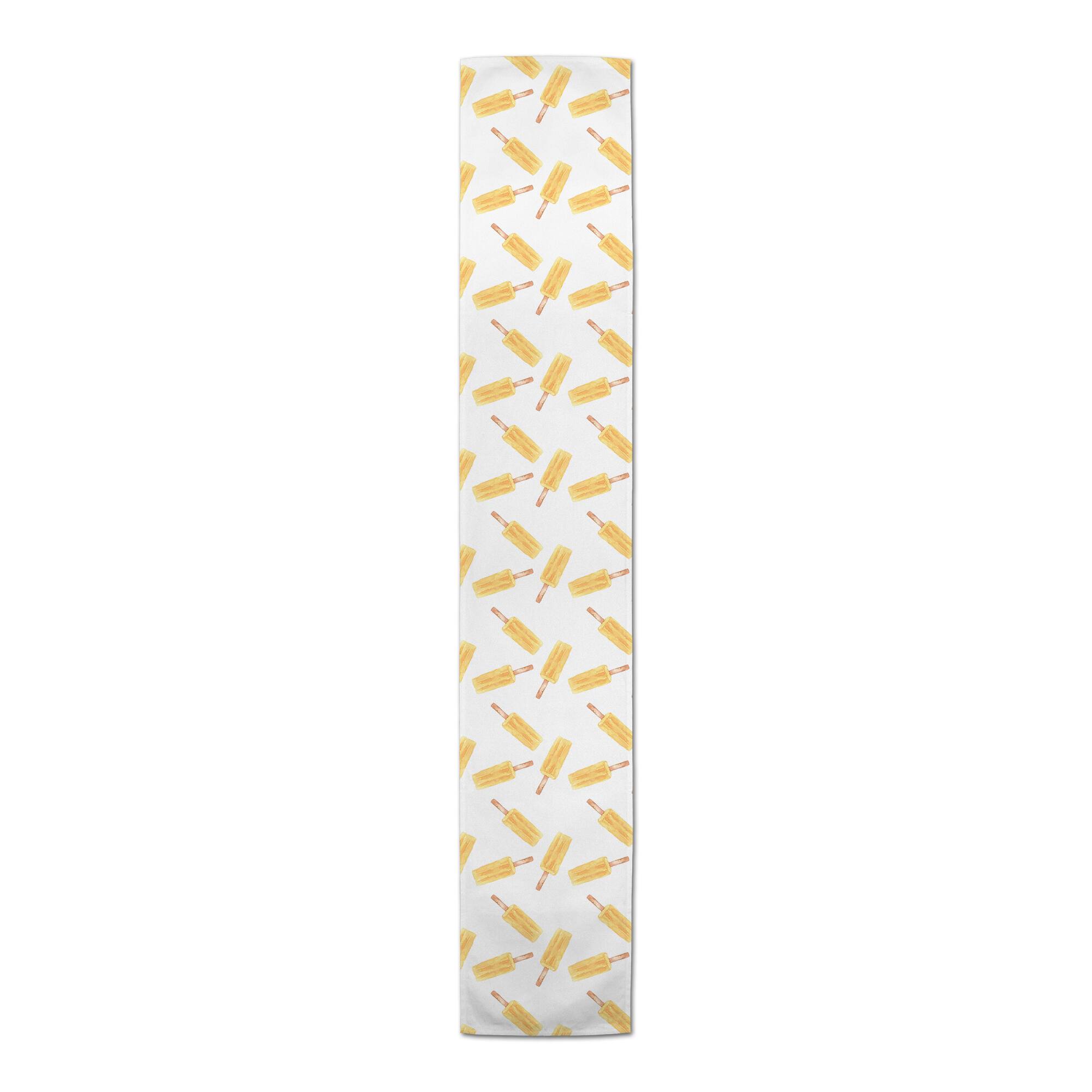 Orange Popsicle Pattern 16" x 90" Cotton Twill Runner